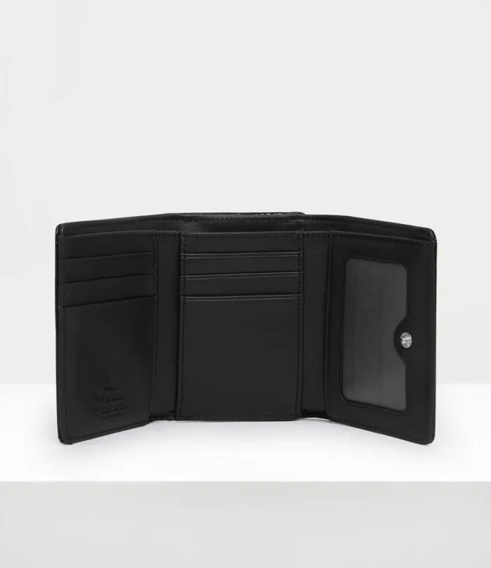 Wallets And Purses Women Vivienne Westwood Crocodile Small Frame Wallet In Black