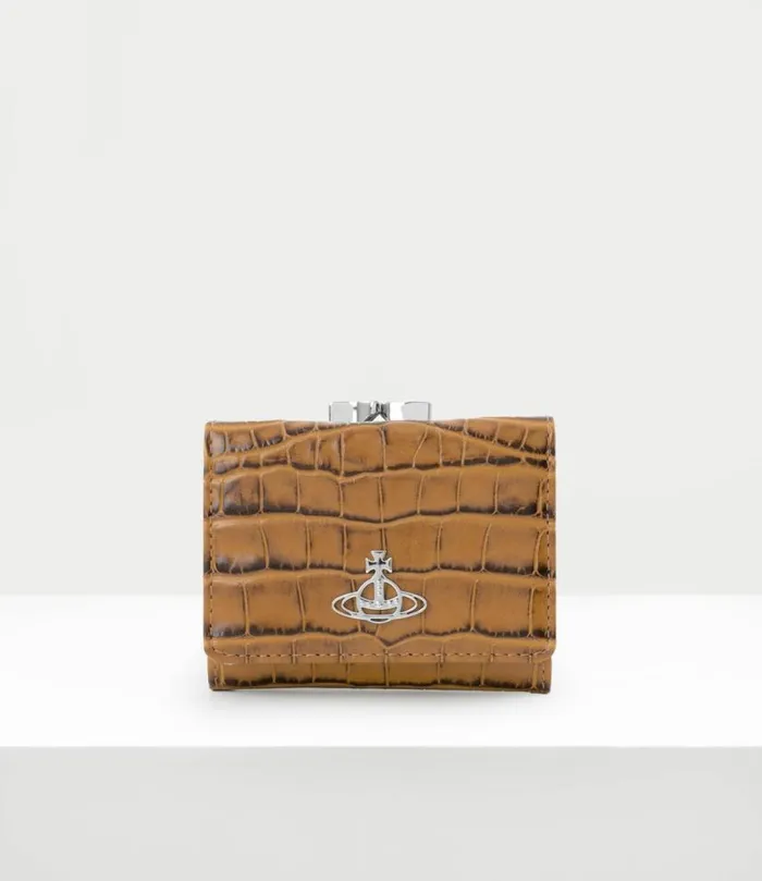 Wallets And Purses Women Vivienne Westwood Crocodile Small Frame Wallet In Tan Wallets And Purses Women Vivienne Westwood Crocodile Small Frame Wallet In Tan