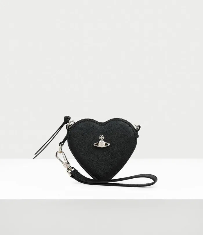 Wallets And Purses Women Vivienne Westwood Heart Wristlet In Black