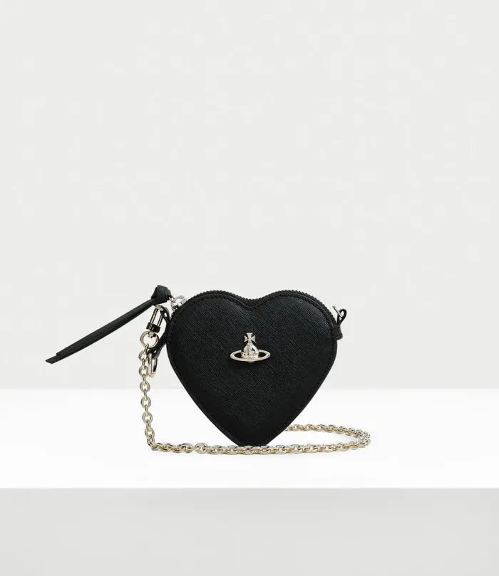 Wallets And Purses Women Vivienne Westwood Heart Wristlet In Black