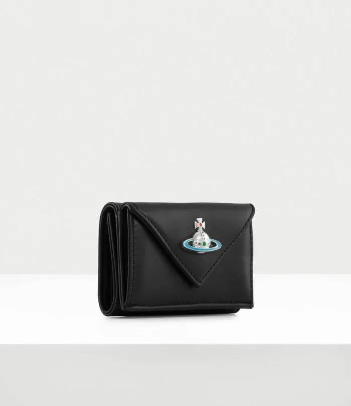 Wallets And Purses Women Vivienne Westwood Nappa Envelope Billfold With Pocket In Black