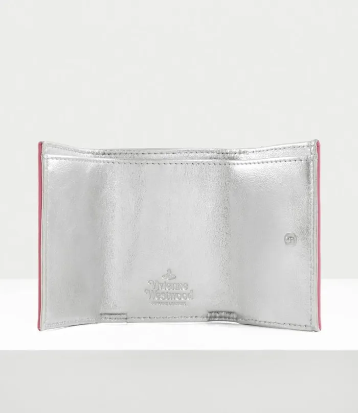Wallets And Purses Women Vivienne Westwood Nappa Envelope Billfold With Pocket In Pink