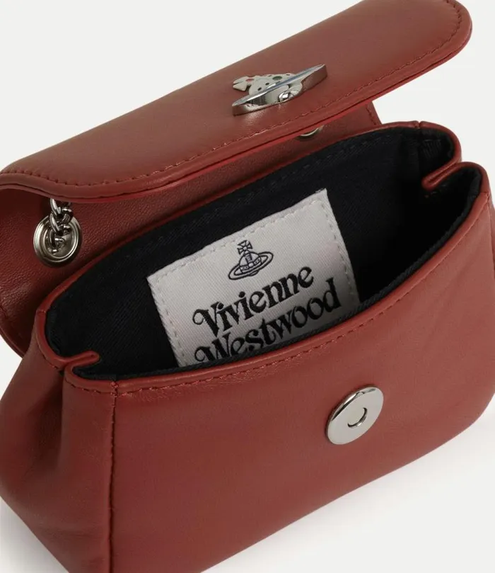 Wallets And Purses Women Vivienne Westwood Nappa Small Purse With Chain In RedSilver