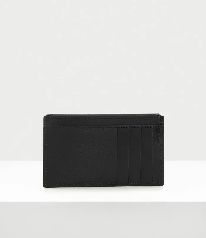 Wallets And Purses Women Vivienne Westwood Polished Leather Long Card Holder In Black
