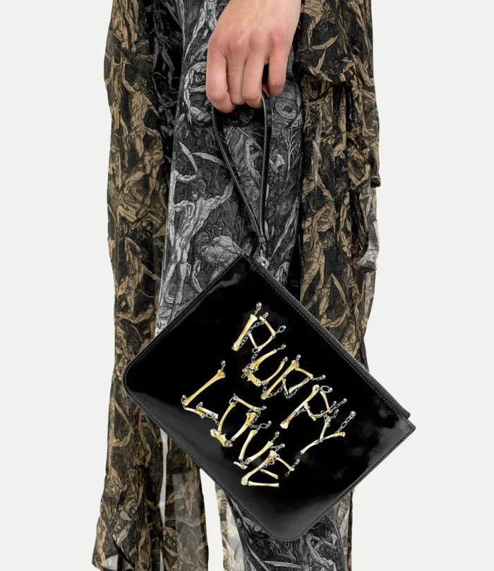 Wallets And Purses Women Vivienne Westwood Puppy Love Pouch In BonesNChain