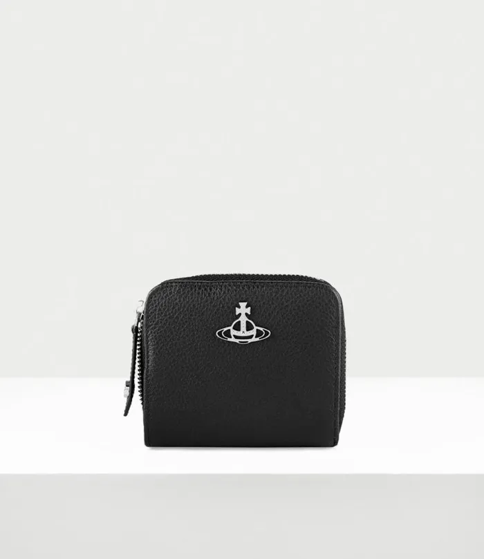 Wallets And Purses Women Vivienne Westwood ReVegan Medium Zip Wallet In Black Wallets And Purses Women Vivienne Westwood ReVegan Medium Zip Wallet In Black