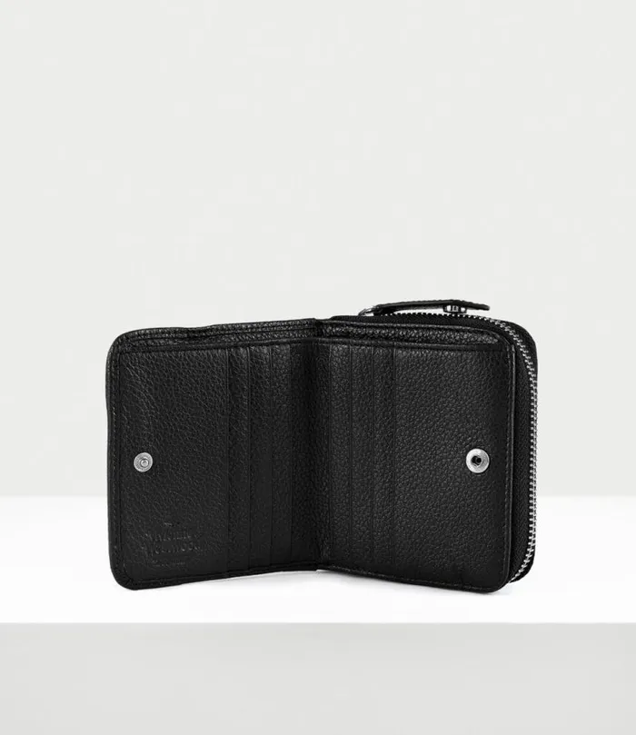 Wallets And Purses Women Vivienne Westwood ReVegan Medium Zip Wallet In Black