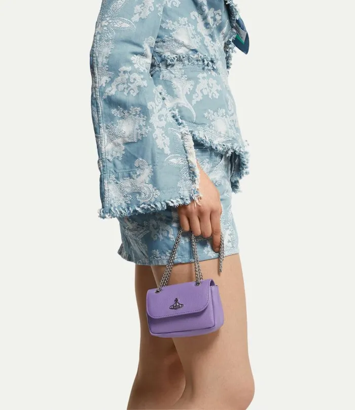 Wallets And Purses Women Vivienne Westwood ReVegan Small Purse With Chain In Purple