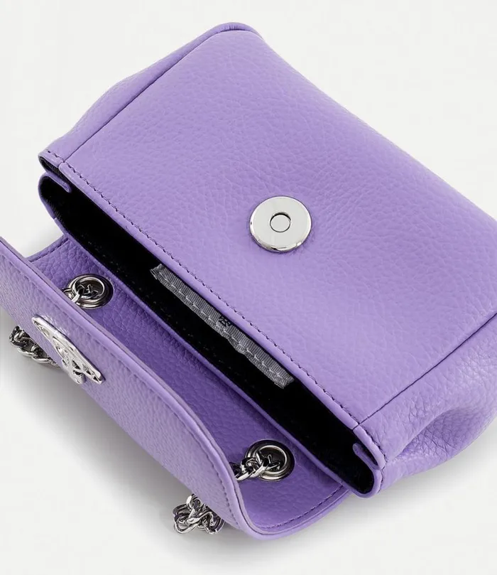 Wallets And Purses Women Vivienne Westwood ReVegan Small Purse With Chain In Purple