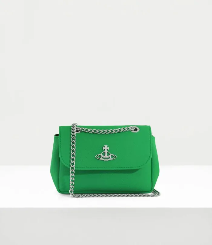Wallets And Purses Women Vivienne Westwood Saffiano Biogreen Small Purse With Chain In BrightGreen Wallets And Purses Women Vivienne Westwood Saffiano Biogreen Small Purse With Chain In BrightGreen