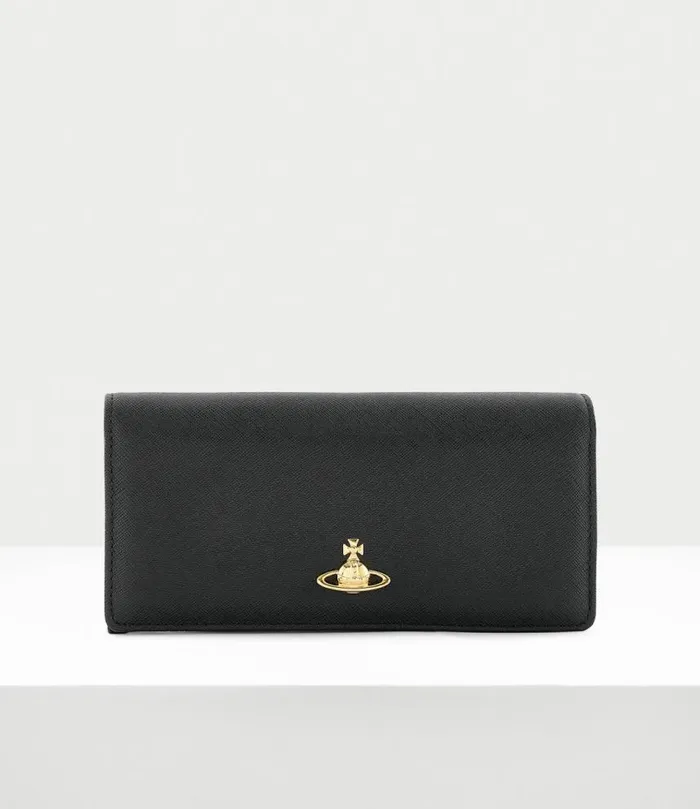 Wallets And Purses Women Vivienne Westwood Saffiano Classic Credit Card Wallet In Black Wallets And Purses Women Vivienne Westwood Saffiano Classic Credit Card Wallet In Black