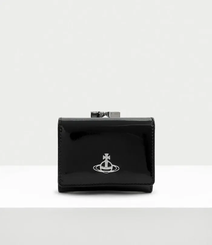 Wallets And Purses Women Vivienne Westwood Shiny Patent Small Frame Wallet In Black Wallets And Purses Women Vivienne Westwood Shiny Patent Small Frame Wallet In Black