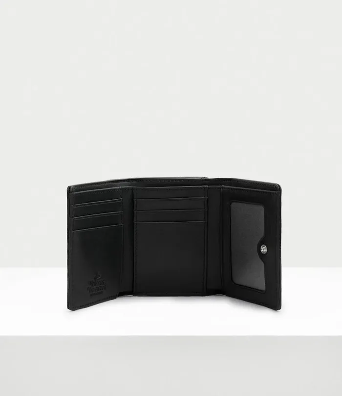 Wallets And Purses Women Vivienne Westwood Shiny Patent Small Frame Wallet In Black
