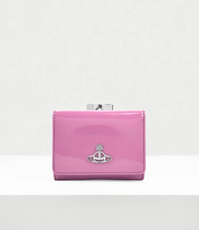 Wallets And Purses Women Vivienne Westwood Shiny Patent Small Frame Wallet In Pink Wallets And Purses Women Vivienne Westwood Shiny Patent Small Frame Wallet In Pink