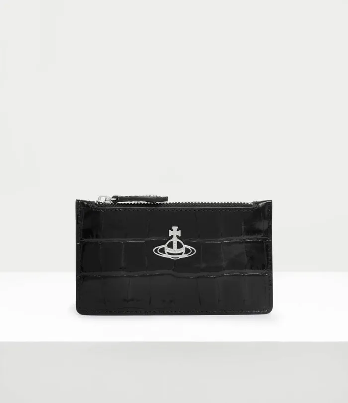 Wallets And Purses Women Vivienne Westwood Slim Long Card Holder In Black