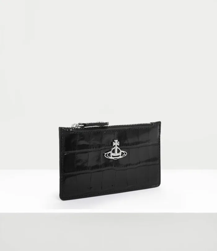 Wallets And Purses Women Vivienne Westwood Slim Long Card Holder In Black