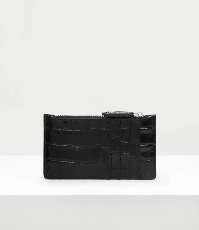 Wallets And Purses Women Vivienne Westwood Slim Long Card Holder In Black