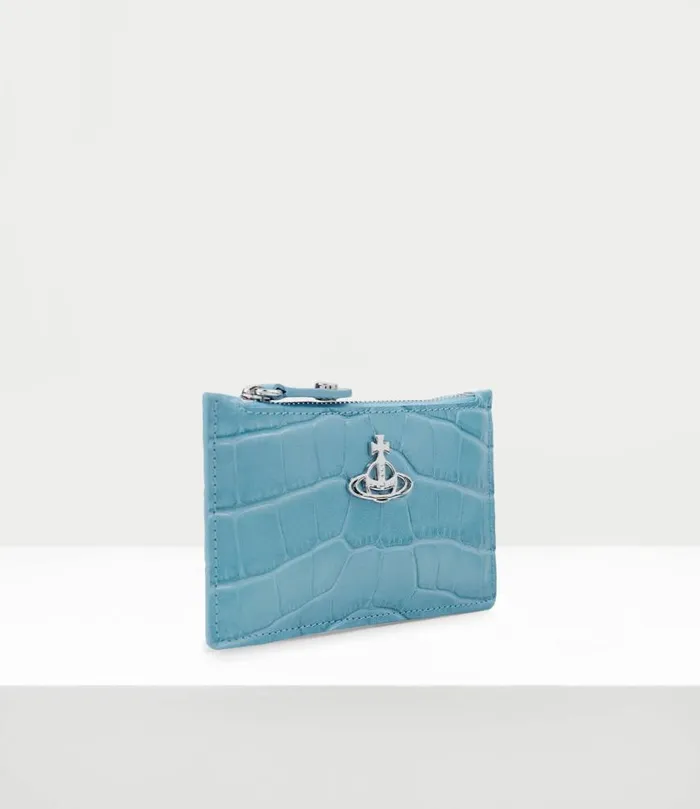 Wallets And Purses Women Vivienne Westwood Slim Long Card Holder In LightBlue
