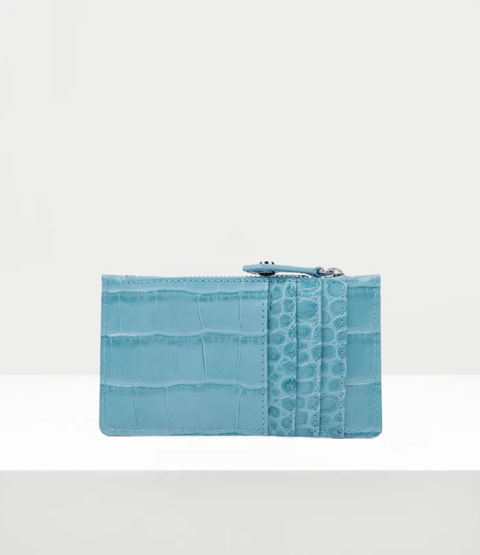Wallets And Purses Women Vivienne Westwood Slim Long Card Holder In LightBlue