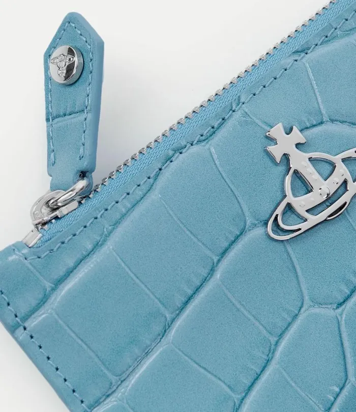 Wallets And Purses Women Vivienne Westwood Slim Long Card Holder In LightBlue