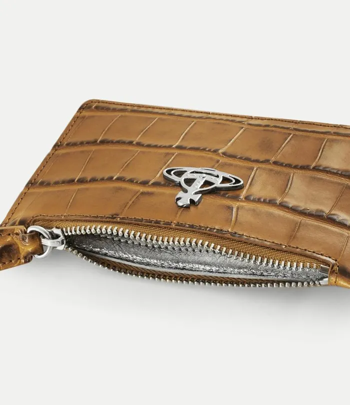 Wallets And Purses Women Vivienne Westwood Slim Long Card Holder In Tan