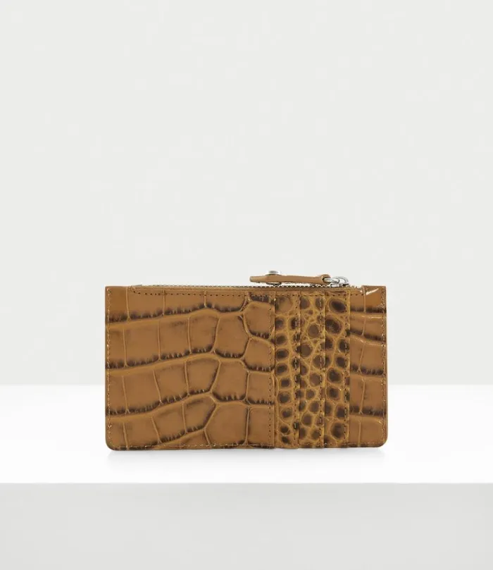 Wallets And Purses Women Vivienne Westwood Slim Long Card Holder In Tan