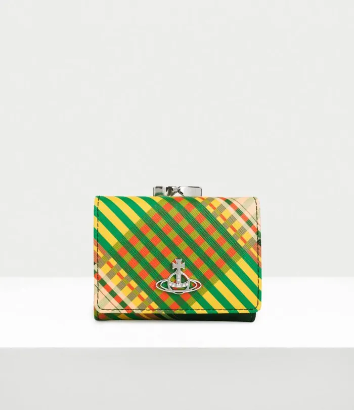 Wallets And Purses Women Vivienne Westwood Small Frame Wallet In CombatTartan