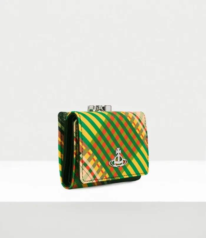 Wallets And Purses Women Vivienne Westwood Small Frame Wallet In CombatTartan