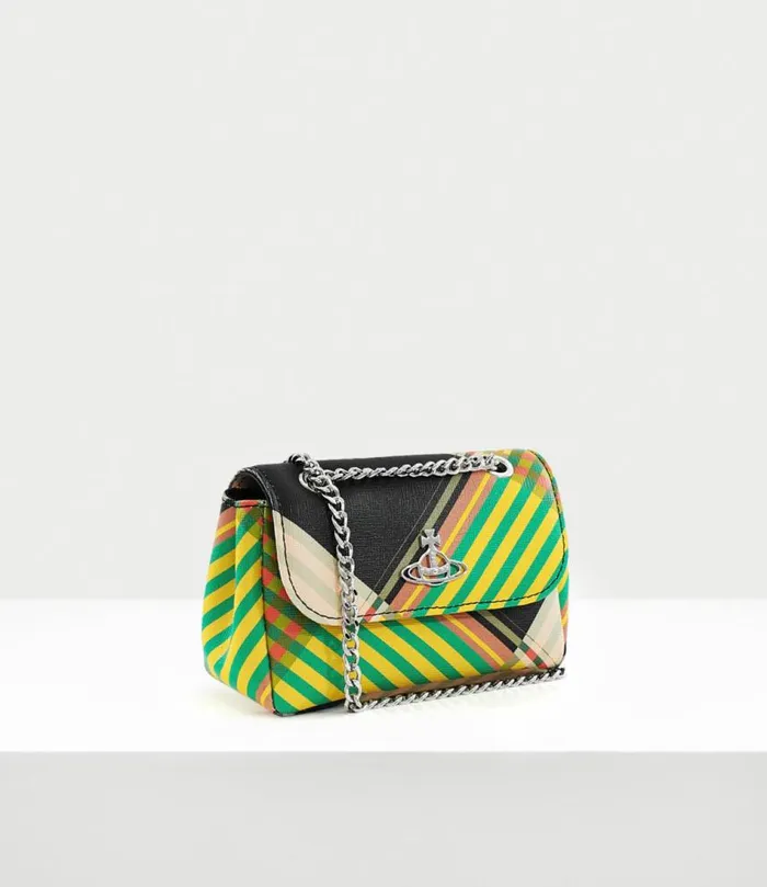 Wallets And Purses Women Vivienne Westwood Small Purse With Chain In CombatTartan