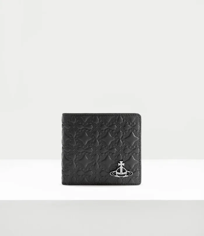 Wallets Men Vivienne Westwood Embossed Man Billfold In Black