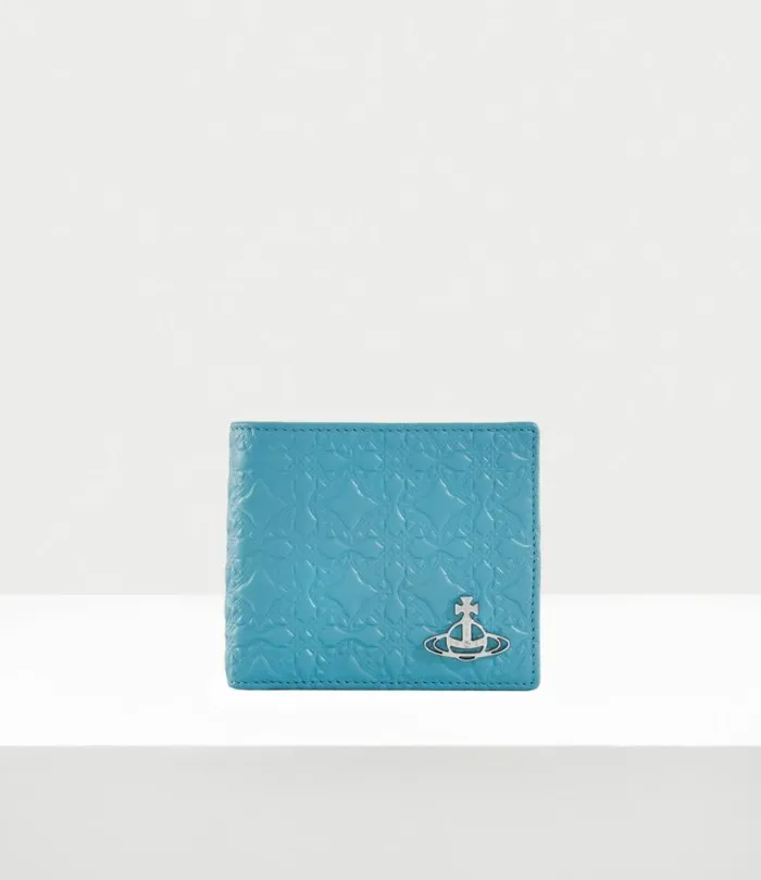 Wallets Men Vivienne Westwood Embossed Man Billfold In Blue