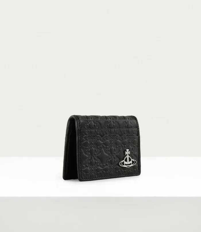 Wallets Men Vivienne Westwood Embossed Man Card Holder In Black