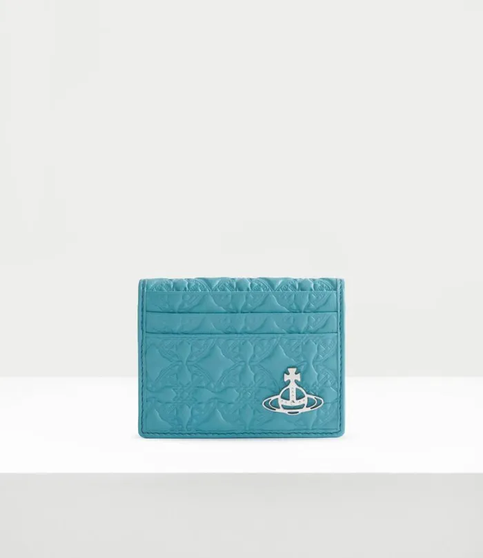 Wallets Men Vivienne Westwood Embossed Man Card Holder In Blue