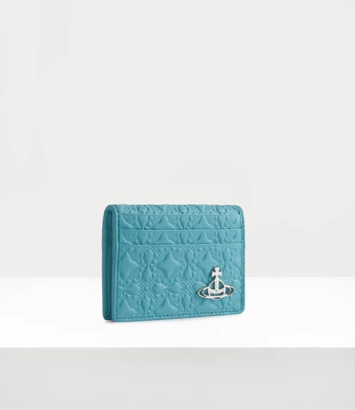 Wallets Men Vivienne Westwood Embossed Man Card Holder In Blue