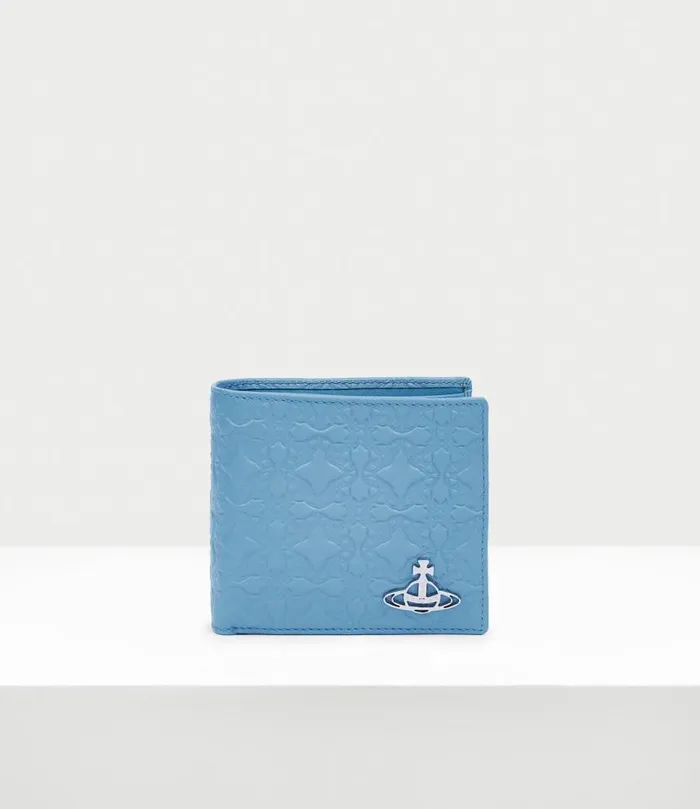 Wallets Men Vivienne Westwood Embossed Man Wallet With Coin Pocket In Blue
