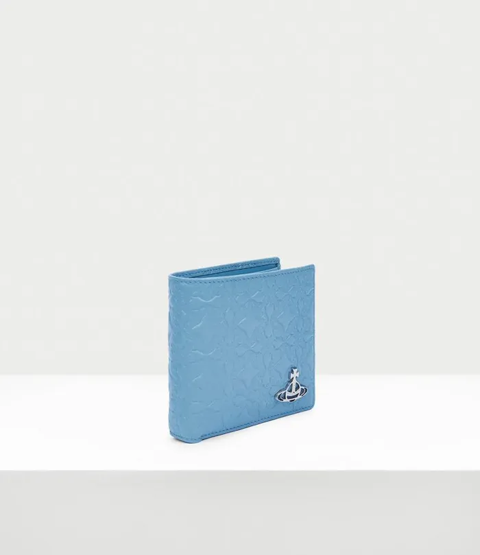 Wallets Men Vivienne Westwood Embossed Man Wallet With Coin Pocket In Blue