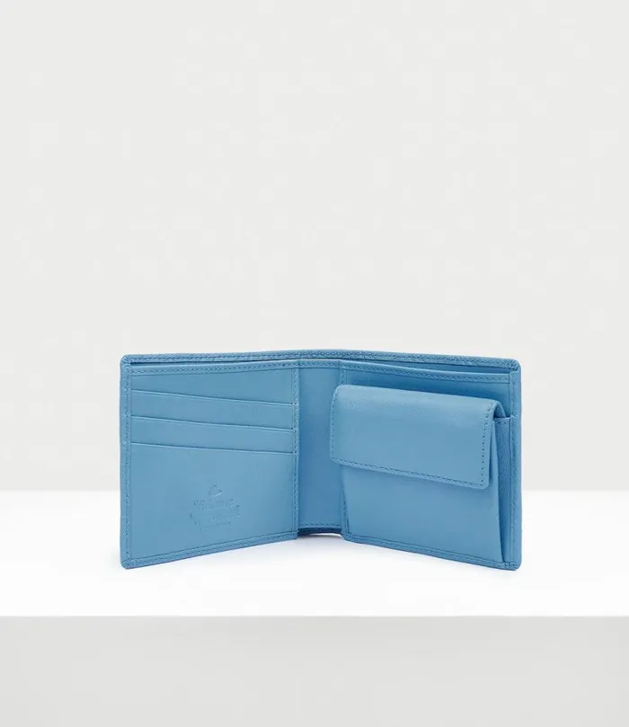Wallets Men Vivienne Westwood Embossed Man Wallet With Coin Pocket In Blue
