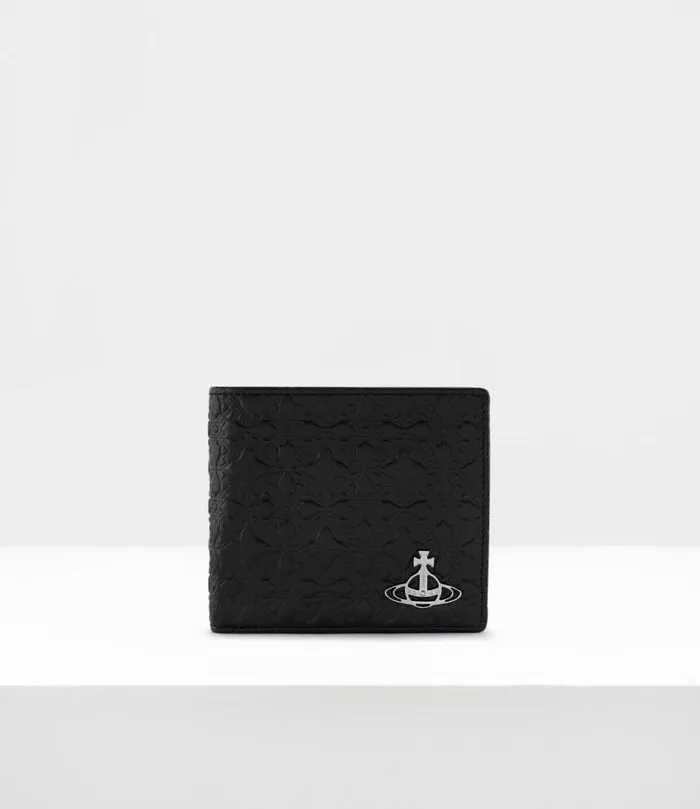 Wallets Men Vivienne Westwood Embossed Man Wallet With Coin Purse In Black