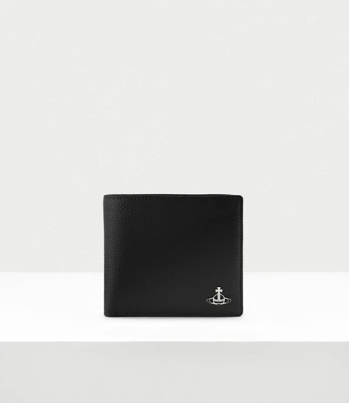 Wallets Men Vivienne Westwood Grain Leather Man Wallet With Coin Pocket In Black Wallets Men Vivienne Westwood Grain Leather Man Wallet With Coin Pocket In Black