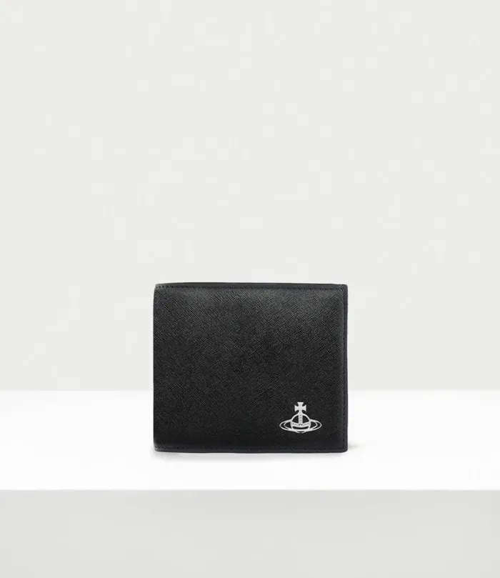 Wallets Men Vivienne Westwood Saffiano Man Billfold In Black