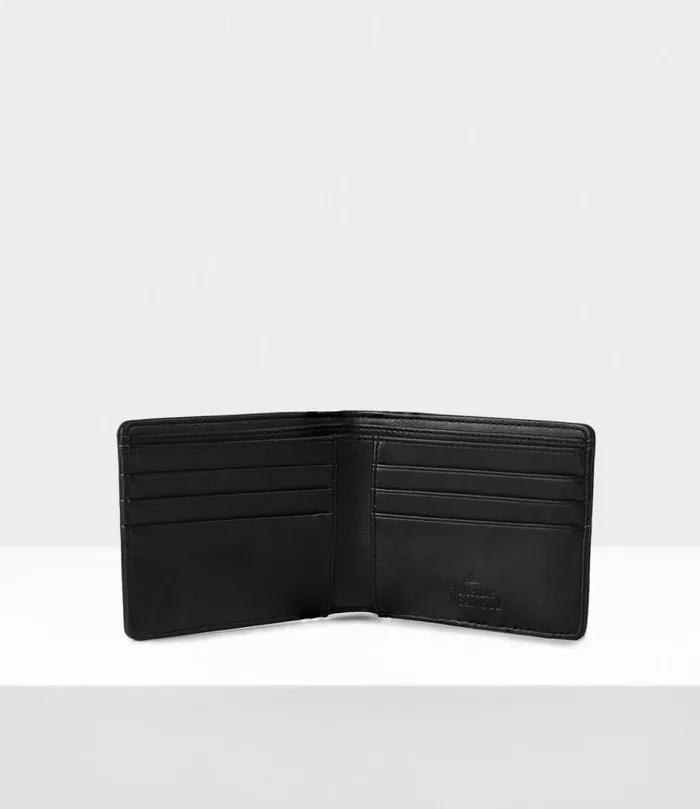 Wallets Men Vivienne Westwood Saffiano Man Billfold In Black