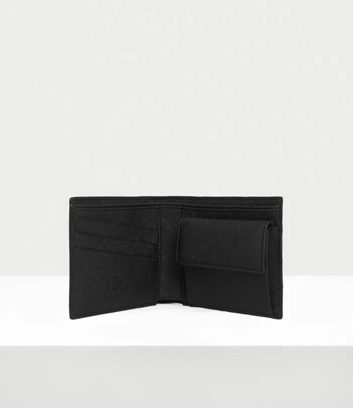 Wallets Men Vivienne Westwood Saffiano Man Wallet With Coin Pocket In Black