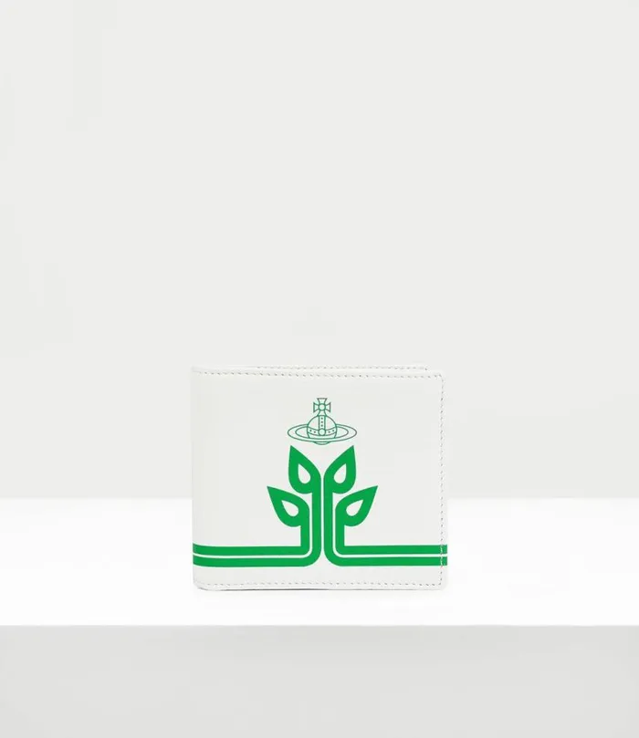 Wallets Men Vivienne Westwood Tree Print Man Billfold In WhiteGreenTree