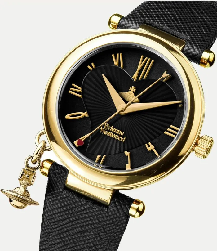 Watches WomenMen Vivienne Westwood Orb Heart Watch In SilverBlack