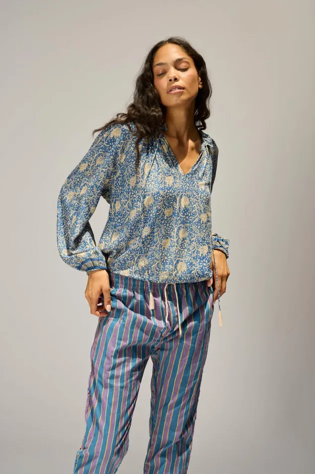 William Pant Men039s Batik Stripe Lavender Men Natalie Martin