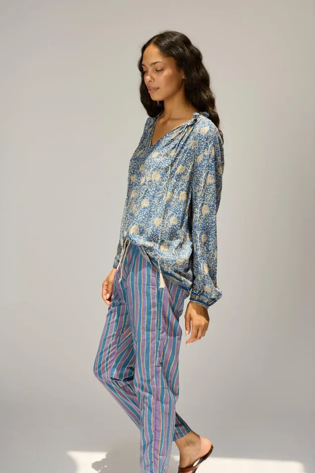 William Pant Men039s Batik Stripe Lavender Men Natalie Martin