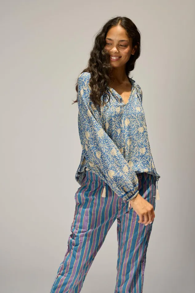 William Pant Men039s Batik Stripe Lavender Women Natalie Martin Bottoms