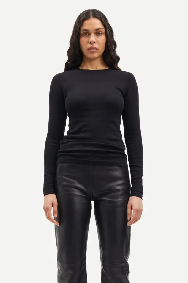 Woman Alexa Ls 7542 Black Samse Samse Tshirts