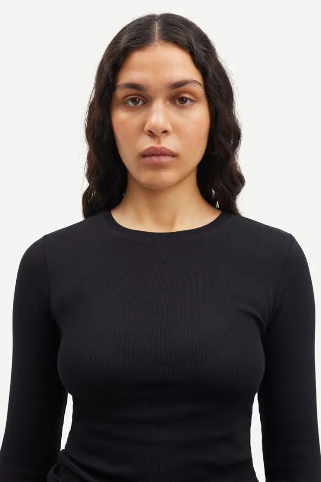 Woman Alexa Ls 7542 Black Samse Samse Tshirts