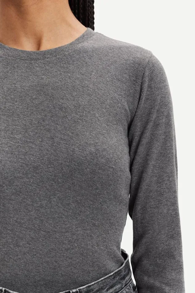 Woman Alexa Ls 7542 Dark Grey Mel Samse Samse Tshirts